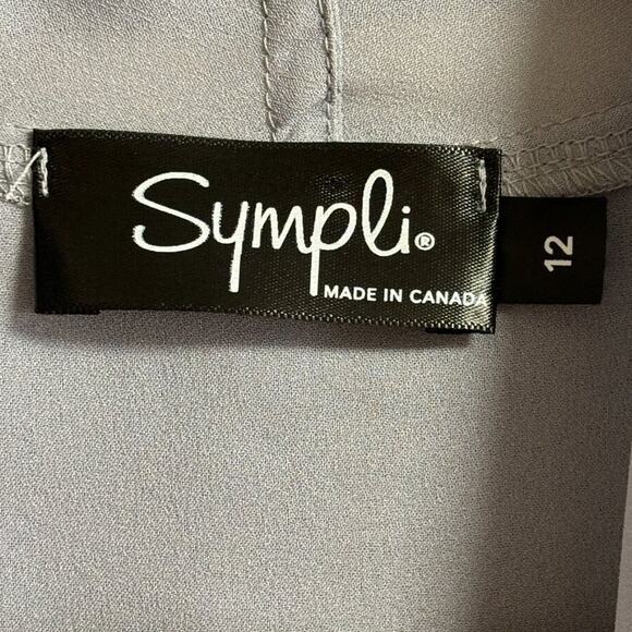 SYMPLI Sage Gray Whisper Coat in Georgette Fabric SZ 12 - Picture 8 of 11